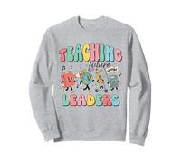 Retro Insegnamento Futuro Leader Groovy Insegnante Ritorno a Scuola Felpa