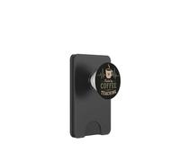 Retro Insegnante Caffè Battito Cuore Classe Umorismo Vibe PopSockets PopWallet per MagSafe