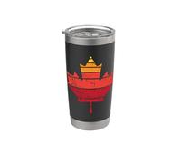 Retro invecchiato foglia d'acero Canada Pride Design Bicchiere termico in acciaio inox doppia parete