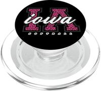 Retro Iowa Softball Rosa Leopard Grafica PopSockets PopGrip per MagSafe