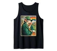 Retro Irish Pig Bere Birra Vintage St Patricks Day Animal Canotta