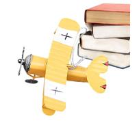 Retro Iron Aircraft Biplan - Piano di decorazione del modello di biplano di aliante in ferro battuto, 10 x 9 x 5 cm di decorazione del modello Biplane per uffici, camini, il, librerie