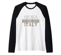 Retro Ischia Italia Maglia con Maniche Raglan