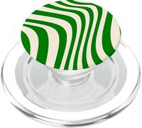 Retro ispirato a righe verdi anni '70 anni '80 vintage PopSockets PopGrip per MagSafe