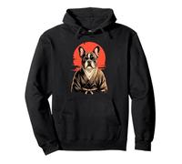 Retro Japanese Kimono French Bulldog Frenchie Bulldogs Felpa con Cappuccio