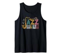 Retro Jazz Saxophone Player Sax Piano Canotta