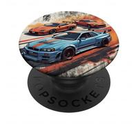Retro JDM Legends Drift Race Cars Skyline, regalo realizzato in Giappone PopSockets PopGrip Adesivo