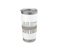 Retro Jeju City Corea del Sud Bicchiere termico in acciaio inox doppia parete