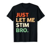 Retro Just Let Me Stim Bro Bambini Ragazzi Funny Autism Awareness Maglietta