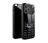 Retro Keypad Phone Case for iPhone - Nostalgic Keypad Design, Full Coverage Anti-Drop Phone Case for iPhone 17 16 15 14 13 Pro Max, Glossy Glass Finish (Black,16)