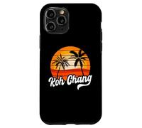Retro Koh Chang Tramonto Palme Vintage Travel Design Custodia per iPhone 11 Pro