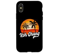Retro Koh Chang Tramonto Palme Vintage Travel Design Custodia per iPhone X/XS