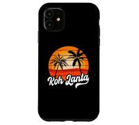 Retro Koh Lanta Tramonto Palme Vintage Travel Design Custodia per iPhone 11