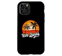 Retro Koh Lanta Tramonto Palme Vintage Travel Design Custodia per iPhone 11 Pro