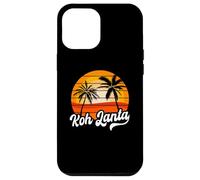 Retro Koh Lanta Tramonto Palme Vintage Travel Design Custodia per iPhone 12 Pro Max