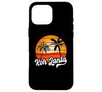Retro Koh Lanta Tramonto Palme Vintage Travel Design Custodia per iPhone 16 Pro Max