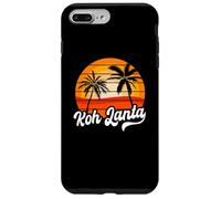 Retro Koh Lanta Tramonto Palme Vintage Travel Design Custodia per iPhone 7 Plus/8 Plus