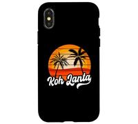 Retro Koh Lanta Tramonto Palme Vintage Travel Design Custodia per iPhone X/XS