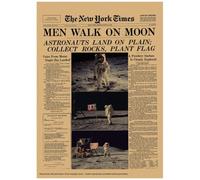 Retro Kraft Dello Spazio Vintage Carta Poster Uomini Walk on Luna Giornali Creativo Unframed Della Decorazione Della Parete Interna Arte