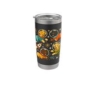 Retro Labrador Retriever Astronauta Space Dogs Mid Bicchiere termico in acciaio inox doppia parete