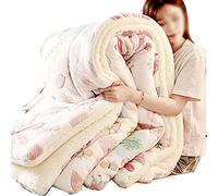 Retro Lamb Wool Warm Blanket Sofa Blanket Lunch Break Winter Thick Coral Fleece Blanket (Color : A Size : 200 * 230cm) (A 180 * 220cm)