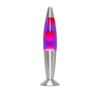 Retrò Lampada Lava Tischleuchte Lilla Rosso 36 CM Piccolo Incl. G9 Timmy Magma [EEK: G]