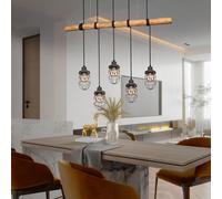 Retrò Lampada Sospensione Holz-Balken Coprire a Dormire Illuminazione Stanza [EEK: Non valutato]