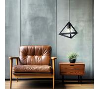 PORTALAMPADA E27 PENDENTE PIRAMIDE NERO VT-7141-LED3832 V-TAC