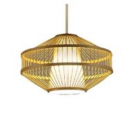 Retro Lantern Pendant Lighting Rattan Light Fitting in Vintage, New Chinese Style Decor Hanging Lamp Rustic Natural Material Chandelier for Dining Living Room Restaurant(40cm*25cm)