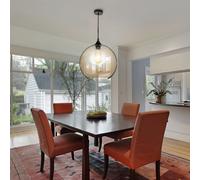 Retrò LED Lampada a Sospensione Salotto Ess Camera Amber Vetro Sfera Coprire Big [EEK: F]