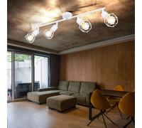 Retrò LED Soffitto Faretto Bianco Soggiorno Luce Gabbia Spot Lampada Regolabile [EEK: F]