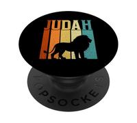 Retro Leone di Giuda Religioso Fedele Chiesa Adorazione Dio PopSockets PopGrip Adesivo