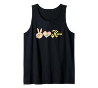 Retro Leopard Peace Heart Karma Boho Spiritual Canotta