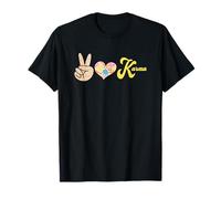 Retro Leopard Peace Heart Karma Boho Spiritual Maglietta