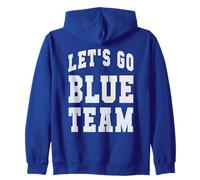 Retro Let's Go Blue Team Summer Camp War Game Day Torneo Felpa con Cappuccio