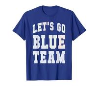 Retro Let's Go Blue Team Summer Camp War Game Day Torneo Maglietta