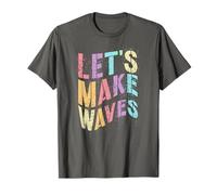 Retro Let's Make Waves Biology Team Teacher Learn Stud Maglietta
