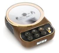 Retro Lettore CD Portatile Bluetooth con Altoparlante Lettore musica da tavolo a parete con supporto Riproduzione TYPE-C/AUX Presa per cuffie Colore del legno