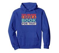 Retro Libraio - Libreria Libri Lettura Vintage Libraio Felpa con Cappuccio, Unisex per Adulti, Blu Reale, S