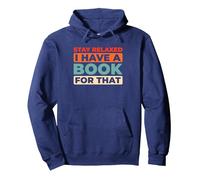 Retro Libraio - Libreria Libri Lettura Vintage Libraio Felpa con Cappuccio, Unisex per Adulti, Navy, S