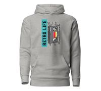 Retro Life Nostalgic Old Days Felpa con cappuccio per adulti, Grigio carbone., XXL