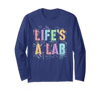 Retro Life's a Lab Physics Trip Teacher Inspire Stud Maglia a Manica