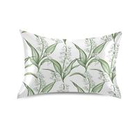 Retro Lily Of The Valley bianco soggiorno su federa cuscino busta chiusura per donne king size con chiusura a busta per viaggio 50 x 101 cm