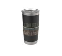 Retro Lisburn Irlanda del Nord Bicchiere termico in acciaio inox doppia parete