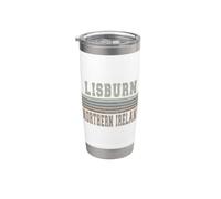 Retro Lisburn Irlanda del Nord Bicchiere termico in acciaio inox doppia parete