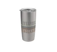 Retro Liverpool Inghilterra Bicchiere termico in acciaio inox doppia parete