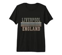 Retro Liverpool Inghilterra Maglietta Premium