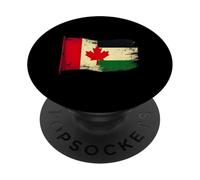 Retro Logo Canada Bandiera Palestina Bandiera PopSockets PopGrip Adesivo