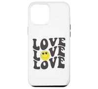 Retro Love Graphic Happy Face Cuore Occhi Sorriso Positività Custodia per iPhone 12 Pro Max