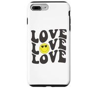 Retro Love Graphic Happy Face Cuore Occhi Sorriso Positività Custodia per iPhone 7 Plus/8 Plus